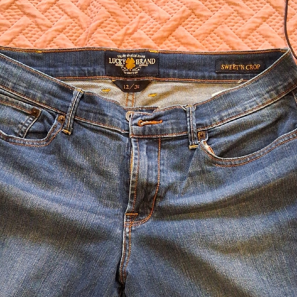 Lucky Brand Women's Sweet N Crop Blue Jeans